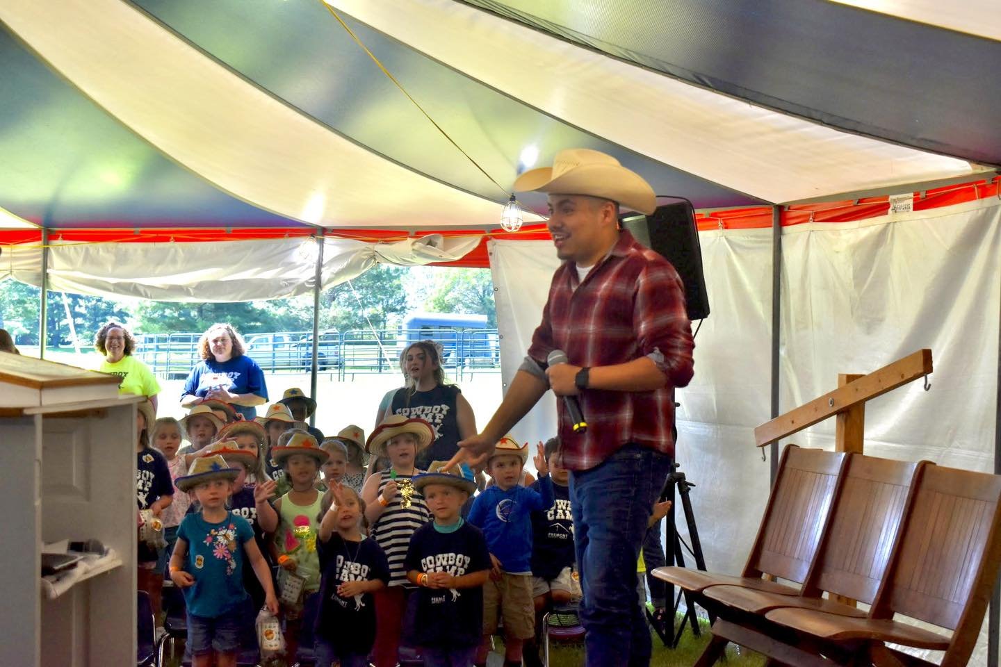 We had a great week and half! We were able to be a part of Cowboy Camp VBS and Revival in Ohio! We then went to Madison Baptist Church in Alabama for their VBS and Missions conference. We were able to see 9 salvations at Cowboy Camp  and 5 at MBC. Pr