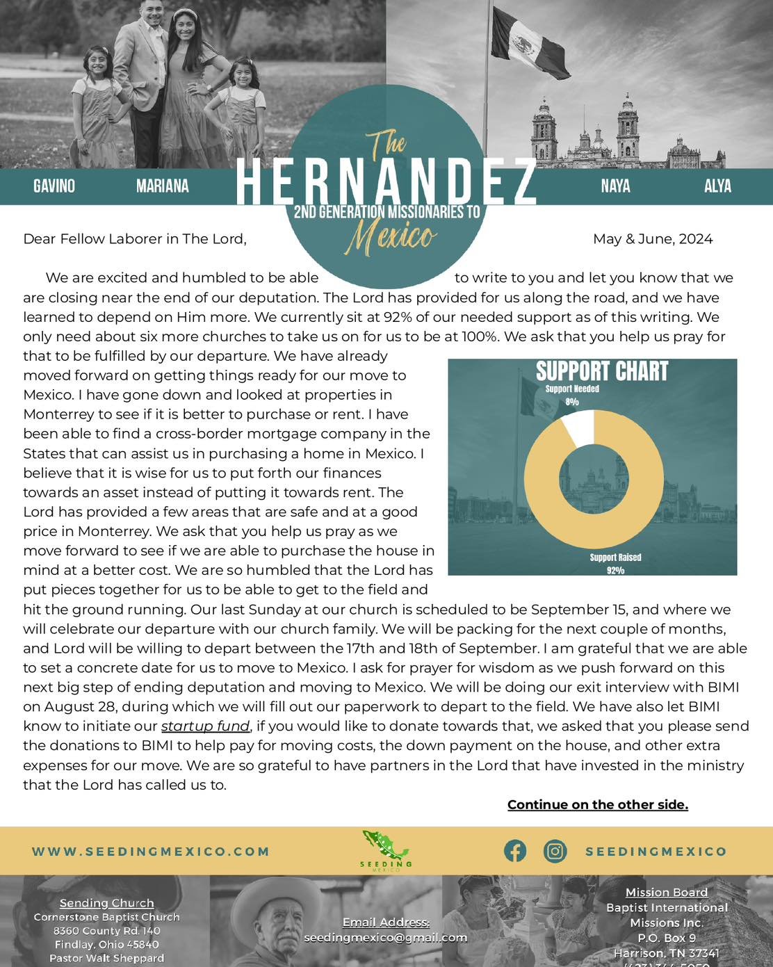 Here is our newest prayer letter for May &amp; June! We are almost to the end!!