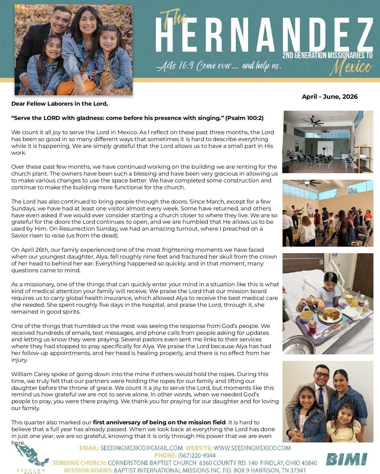 ‼️ I apologize. It was brought to my attention that I didn't post my latest prayer letter on Facebook or on our website. 🙌🏼🙌🏼 Here it is... a month late🤦🏽&zwj;♂️ (on here, to be clear, I still got to our supporters through mail and email😂 on t