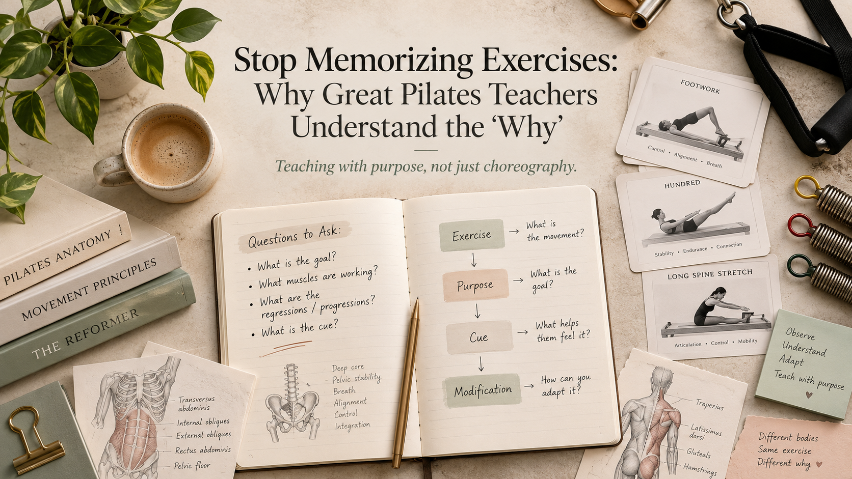Stop Memorizing Exercises: Why Great Pilates Teachers Understand the “Why”