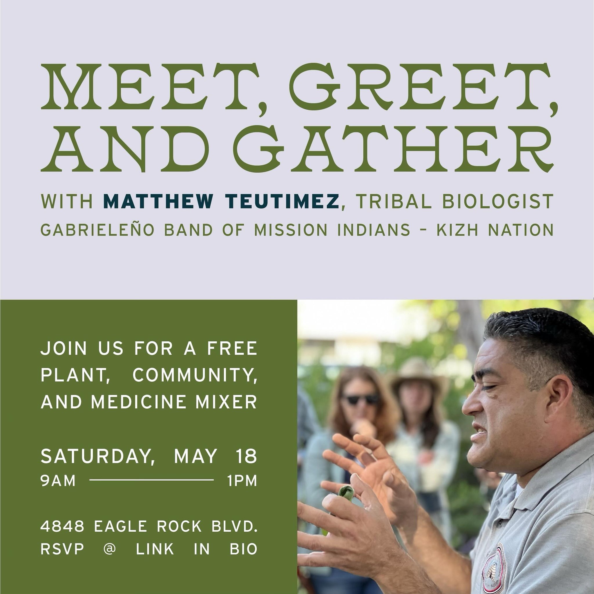 Plant Medicine + Volunteer Day + Meet Your Neighbors = Community Win!
.

Friends and Neighbors-
Please join us at the ERPC Native Garden here in Eagle Rock for an introduction to  our community garden, including a native plant-medicine demonstration 