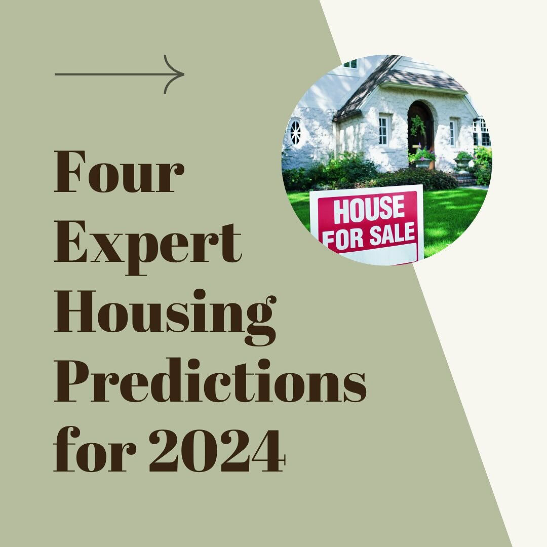 Thinking about buying or selling real estate in 2024? Here are four predictions from real estate experts! #realestatepredictions #2024predictions #kindredrealtypnw #yourfavoriterealtor