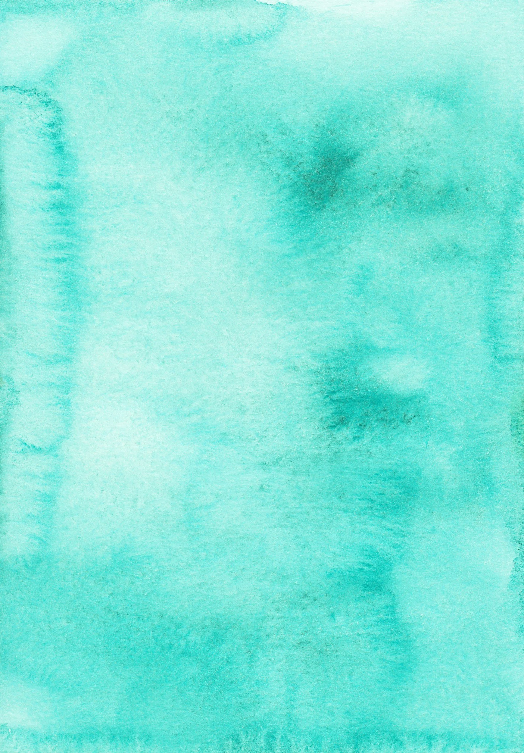 A textured background with shades of turquoise and aquamarine, resembling a watercolor wash or abstract sea scene.