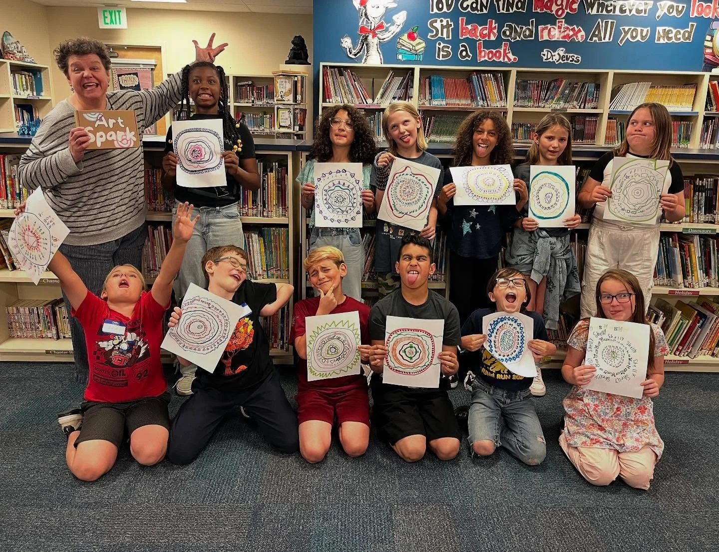 So much fun at King Elementary!
After school ArtSpark workshop with 4th and 5th graders. 
🤪😊❤️