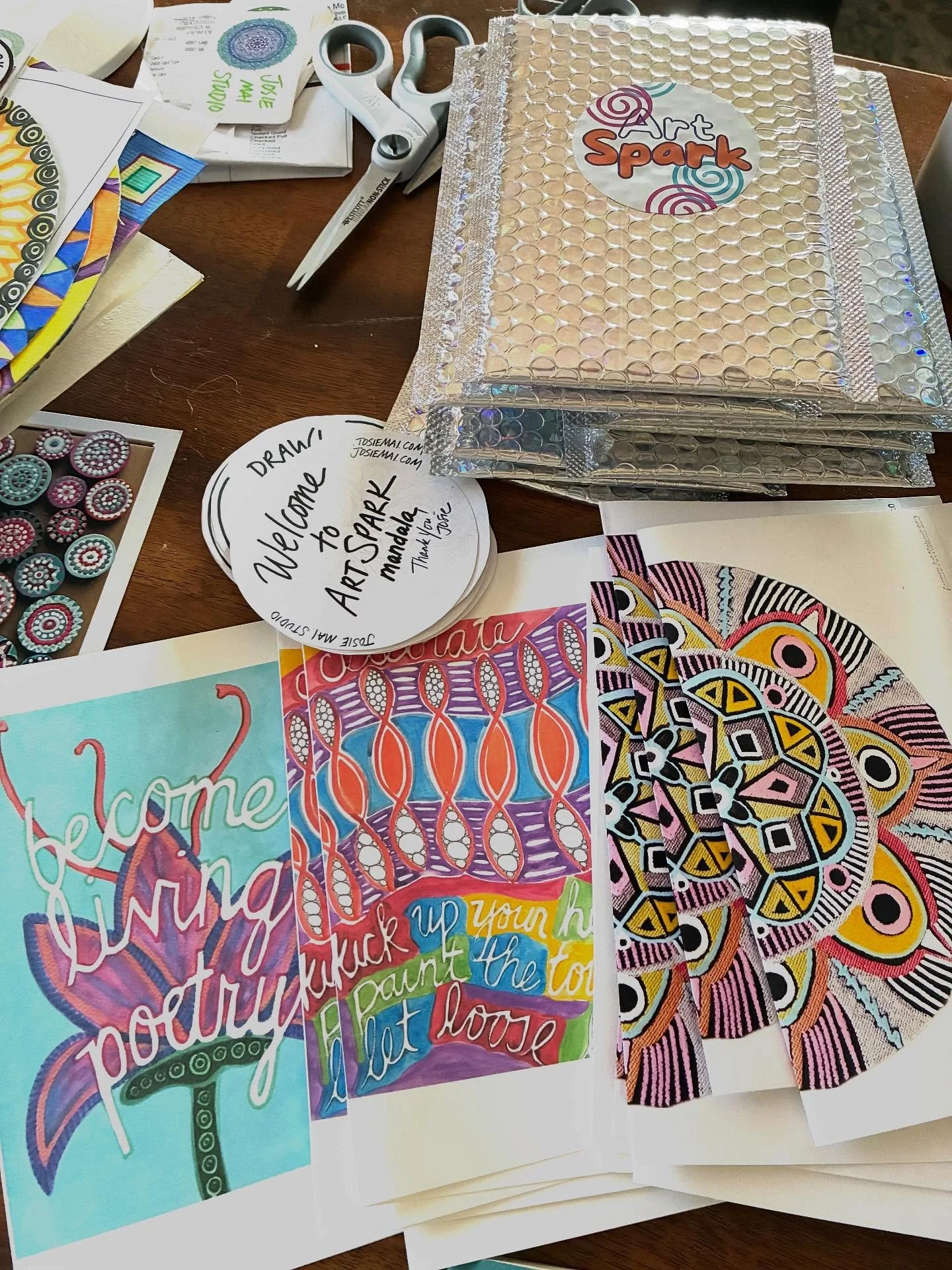 Working hard getting my products made and gathered to sell in my booth on October 25th. Got the white tent, shiny new banner, and lots of ways to display! Stay tuned&hellip;