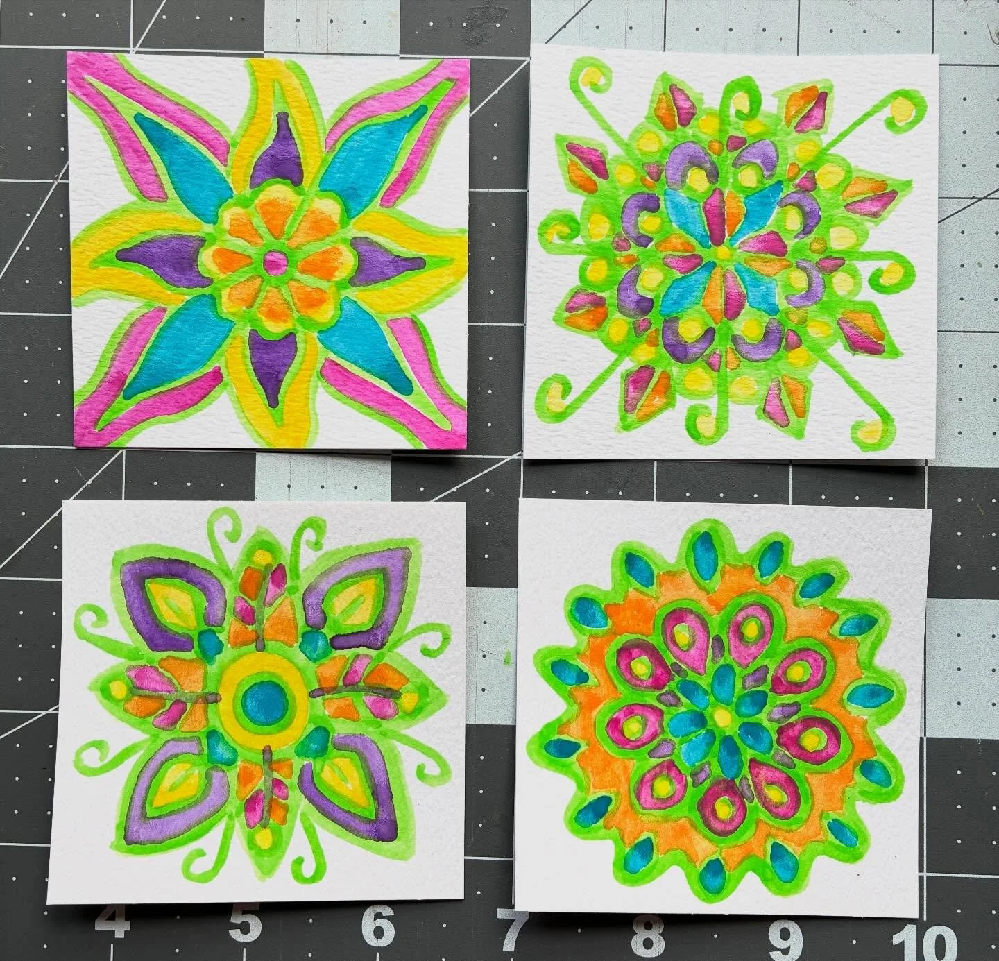 More color on the tiny paintings!🖼️