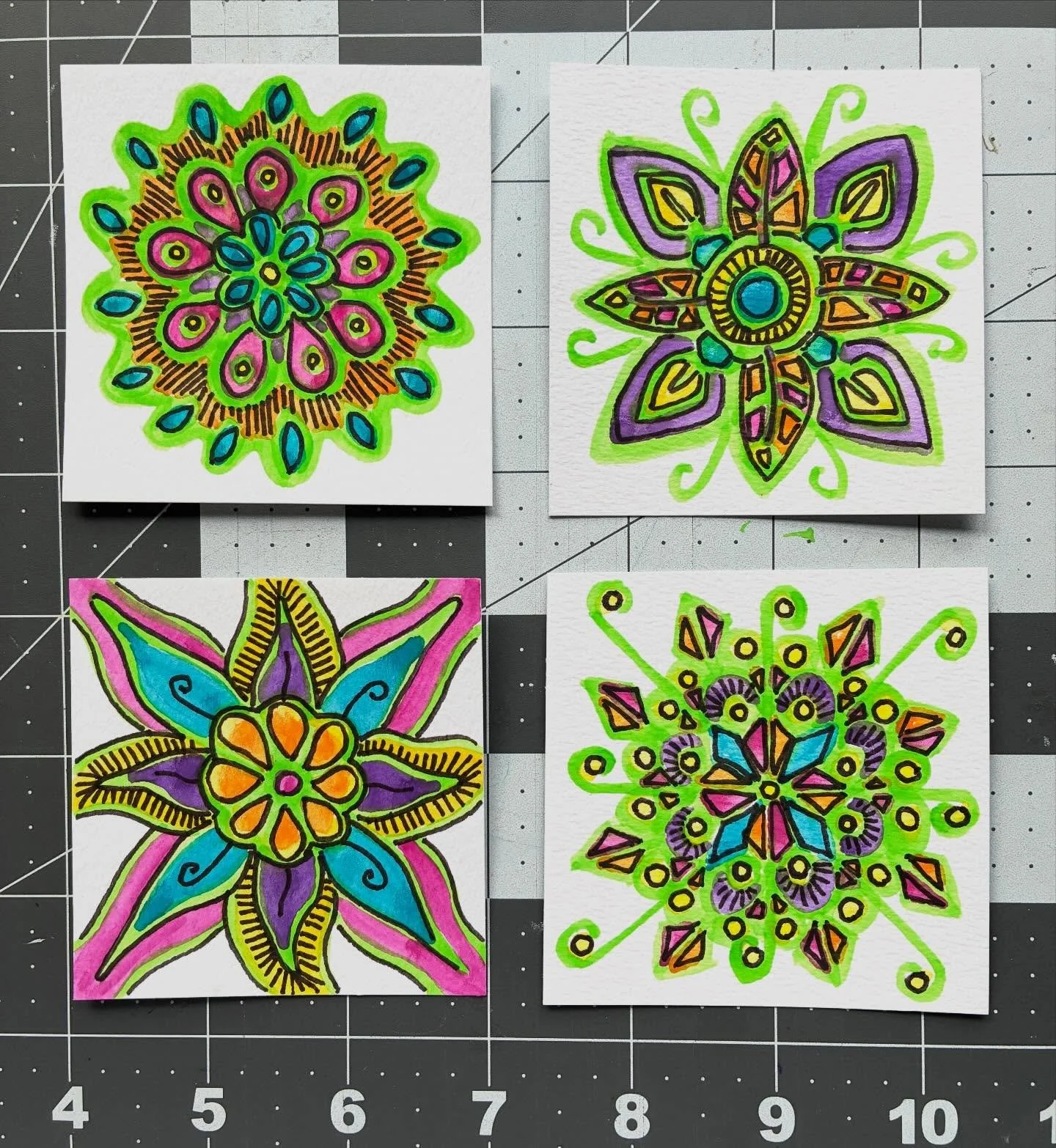 Last step. Black outlining. Done!