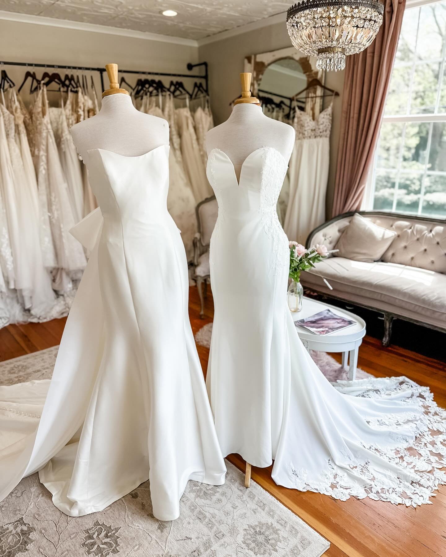 We 🤍 our new dresses!! We are so excited to see our brides try on our new styles that we get in monthly. Make your appointment today to try on these new beauties! 
&bull;
&bull;
&bull;
&bull;
#modernvintagebridal #capecod #capecodbride #lillianbride