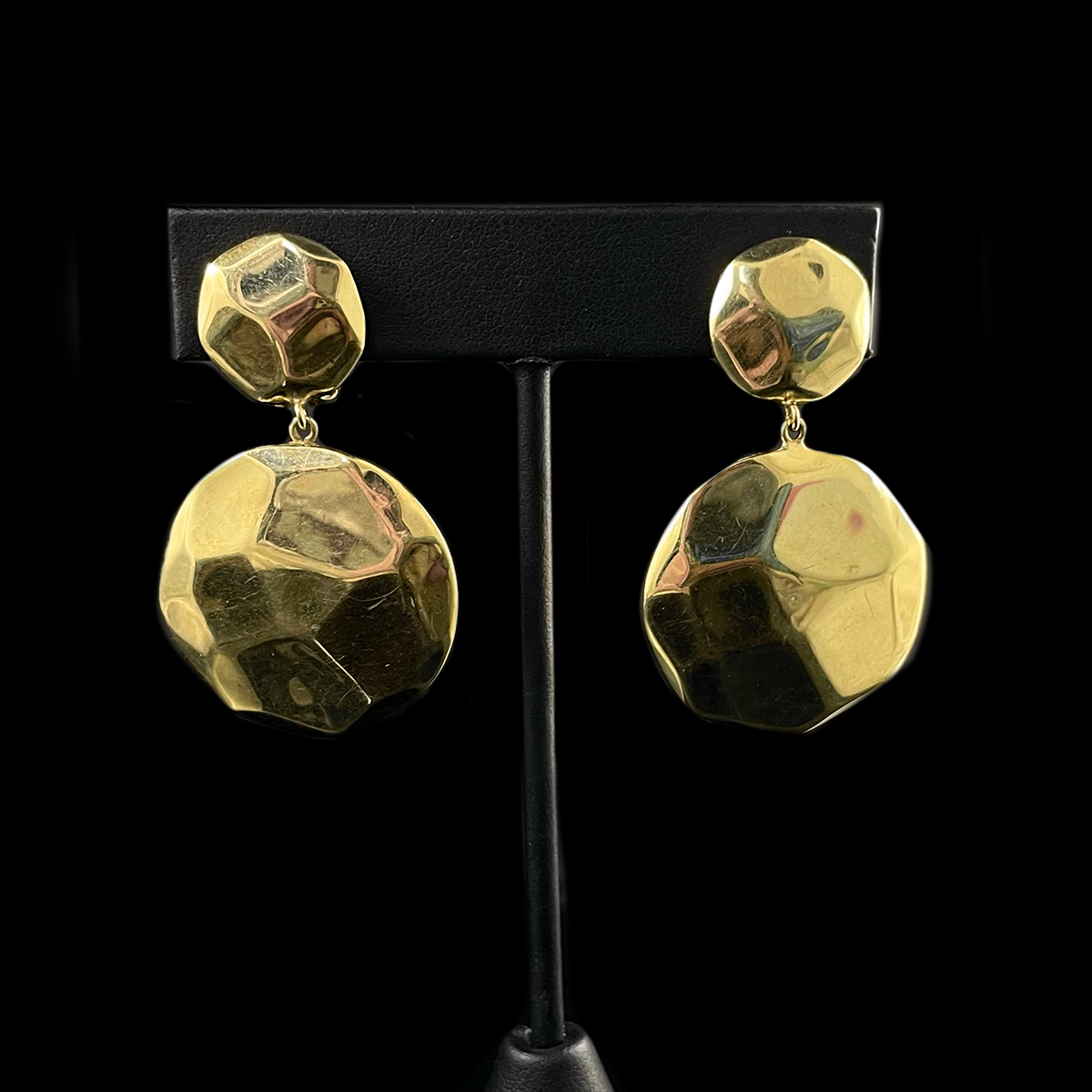 18K Yellow Gold Snowman Earrings signed Ippolita