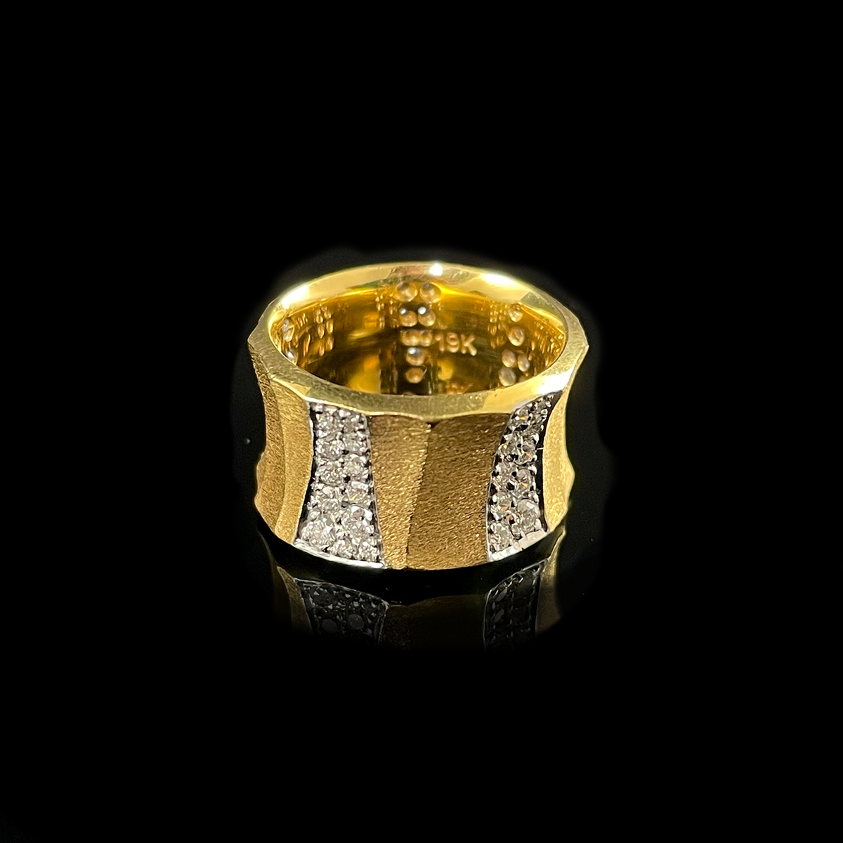 19K Yellow Gold Diamond Brutalist-Style Ring.png