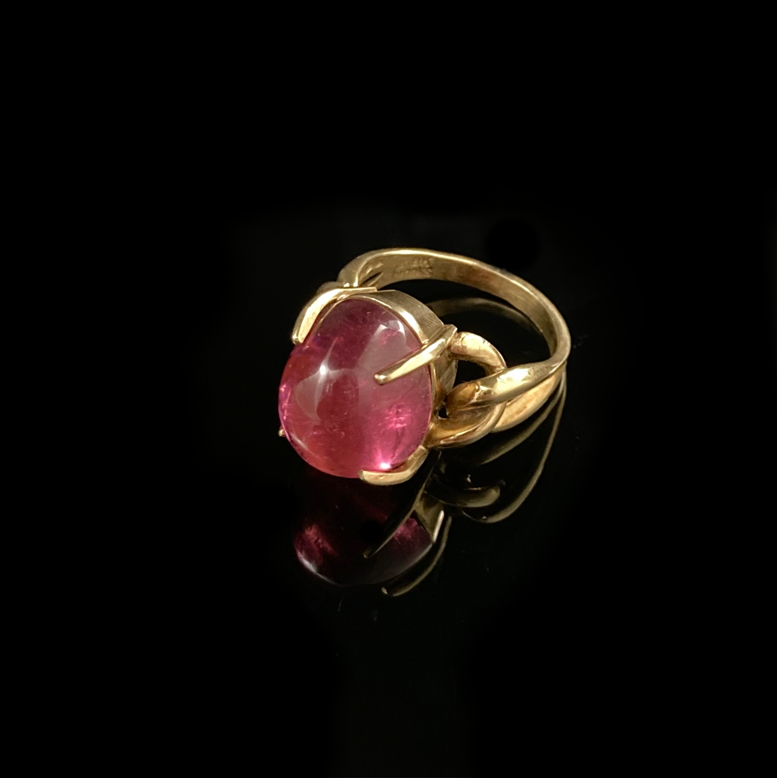 18K+Yellow+Gold+and+Pink+Tourmaline+Ring+signed+George+Brooks.png
