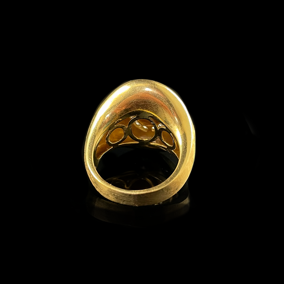 Satin Brushed 18K Yellow Gold Diamond Ring Back.png