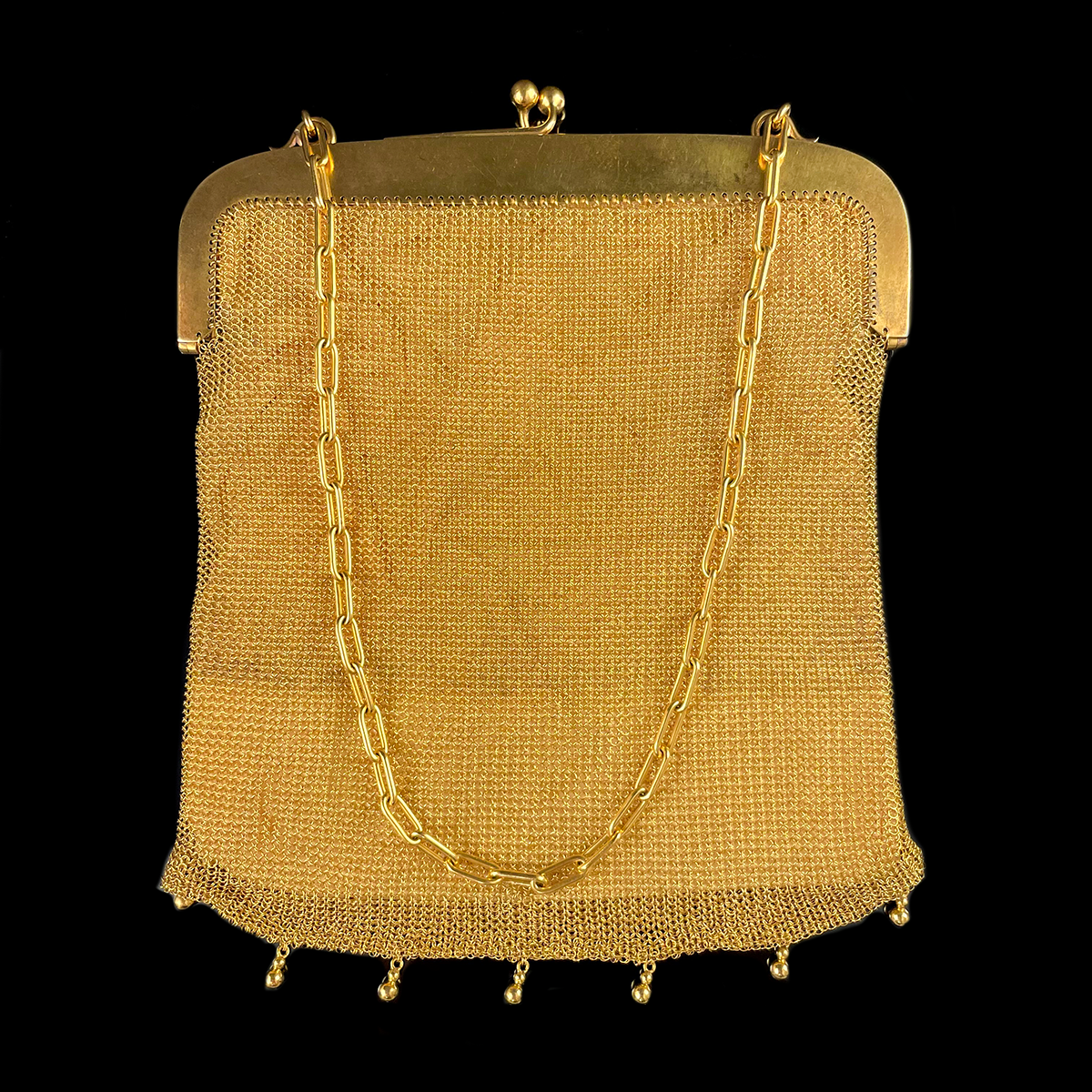 French 18K Yellow Gold Sapphire and Diamond Purse Back.png