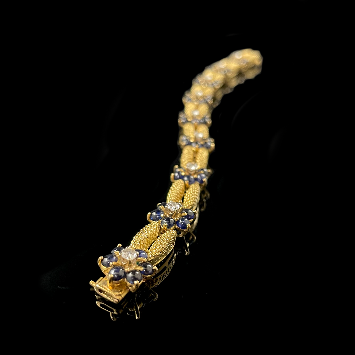 18K Yellow Gold Diamond and Sapphire Bracelet.png