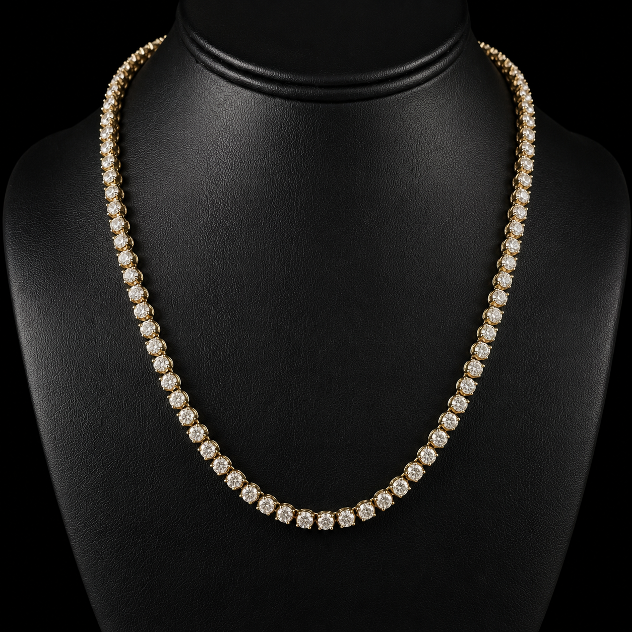 14K Yellow Gold Diamond Tennis Necklace.png