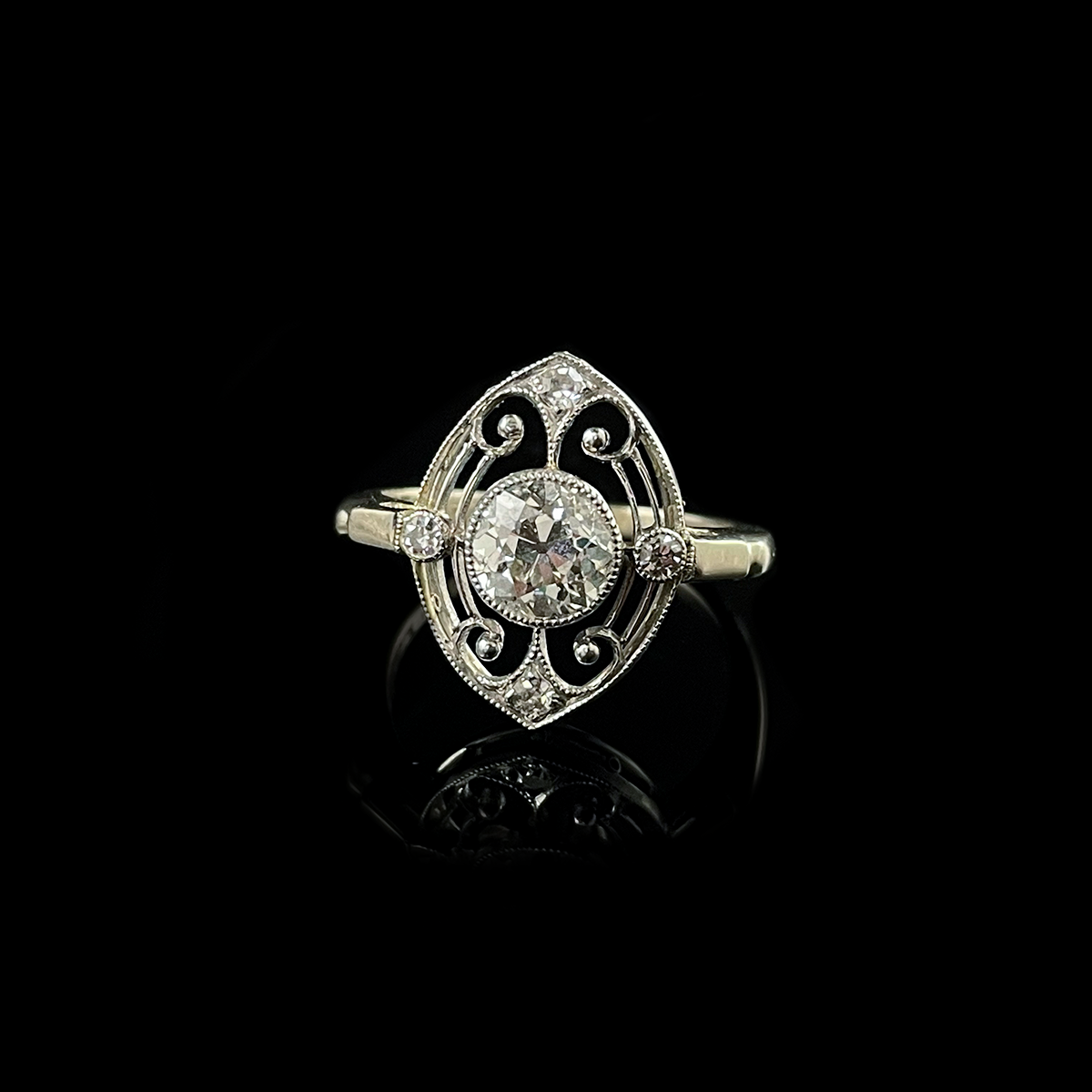 1920's 14K White Gold Diamond Ring.png