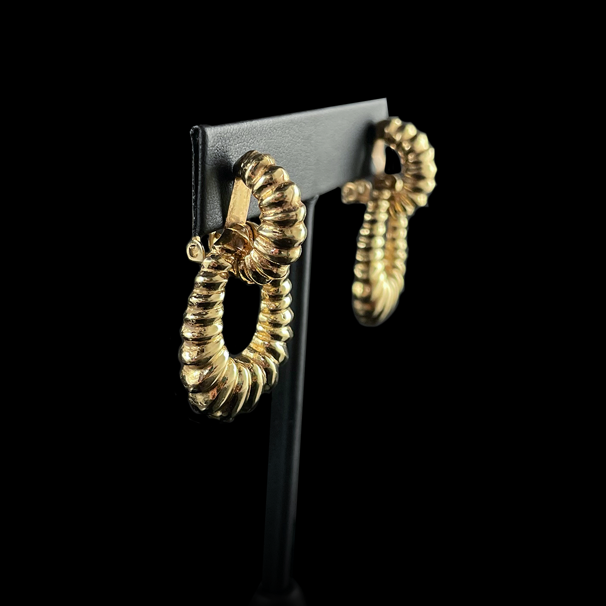 14K Yellow Gold Hanging Loop Earrings Side.png