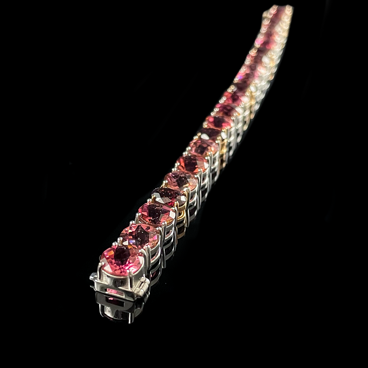 18K White and Yellow Gold Pink Tourmaline and Garnet Bracelet.png