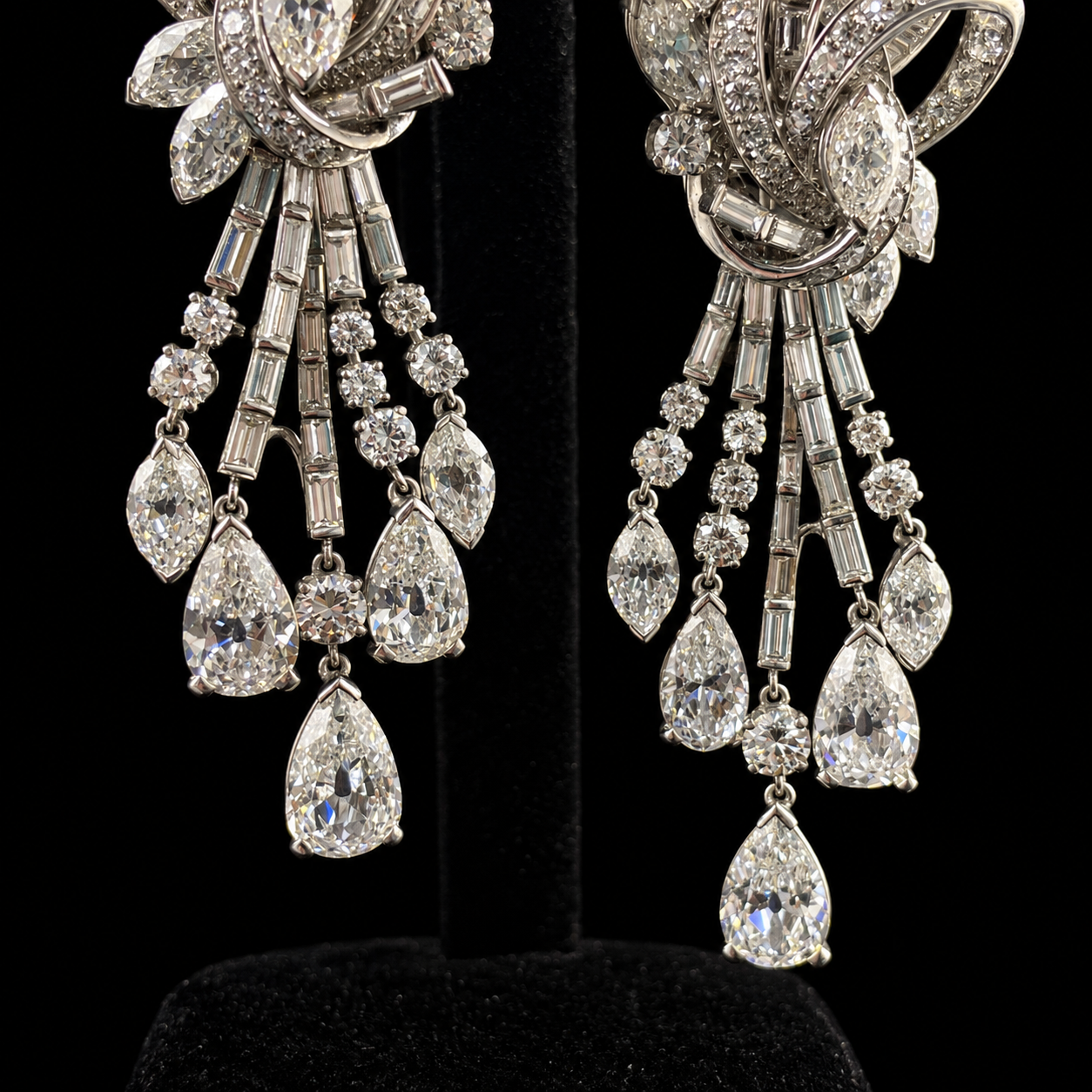 Platinum Diamond Hanging Earrings Closeup.png