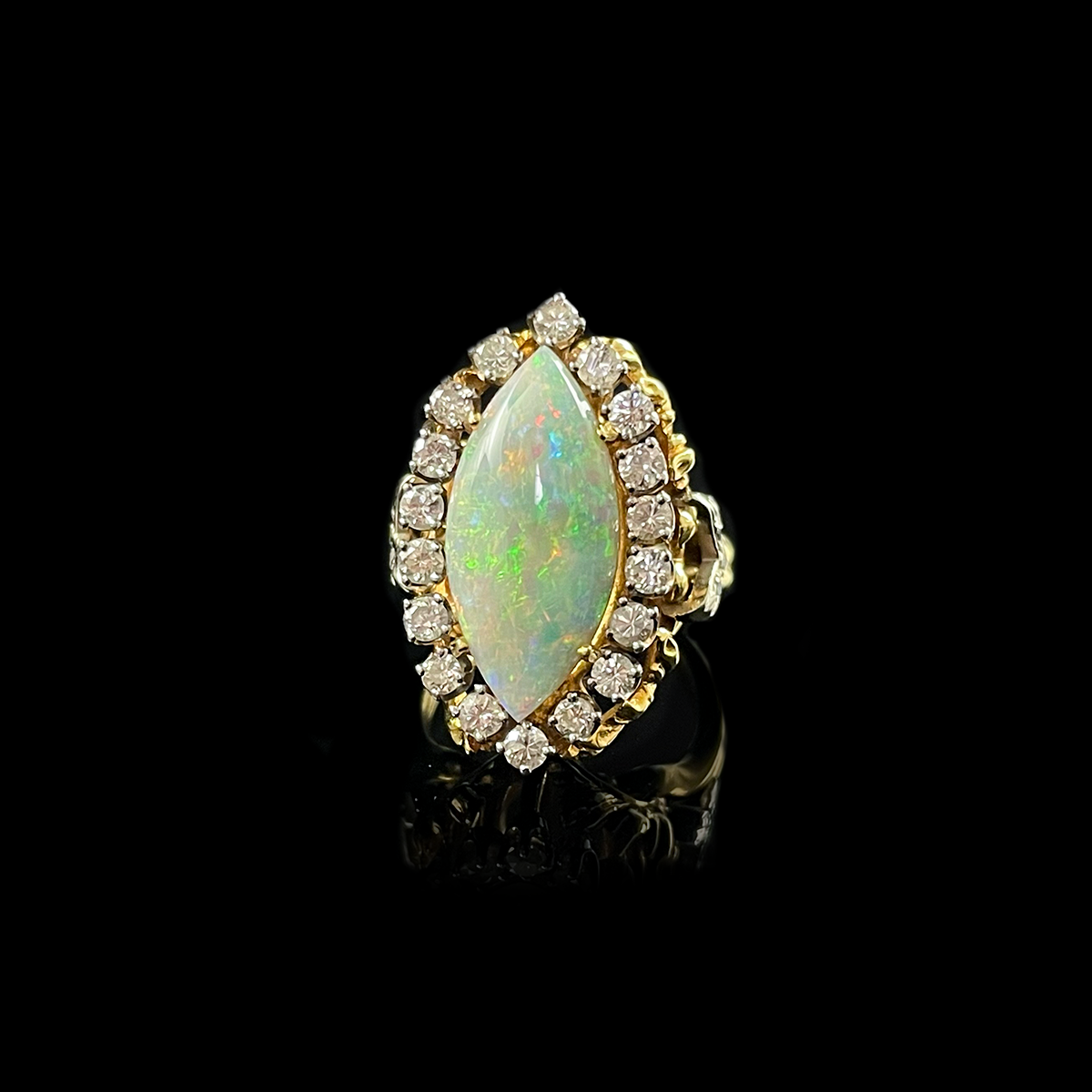 18K Yellow Gold Australian Opal and Diamond Ring.png