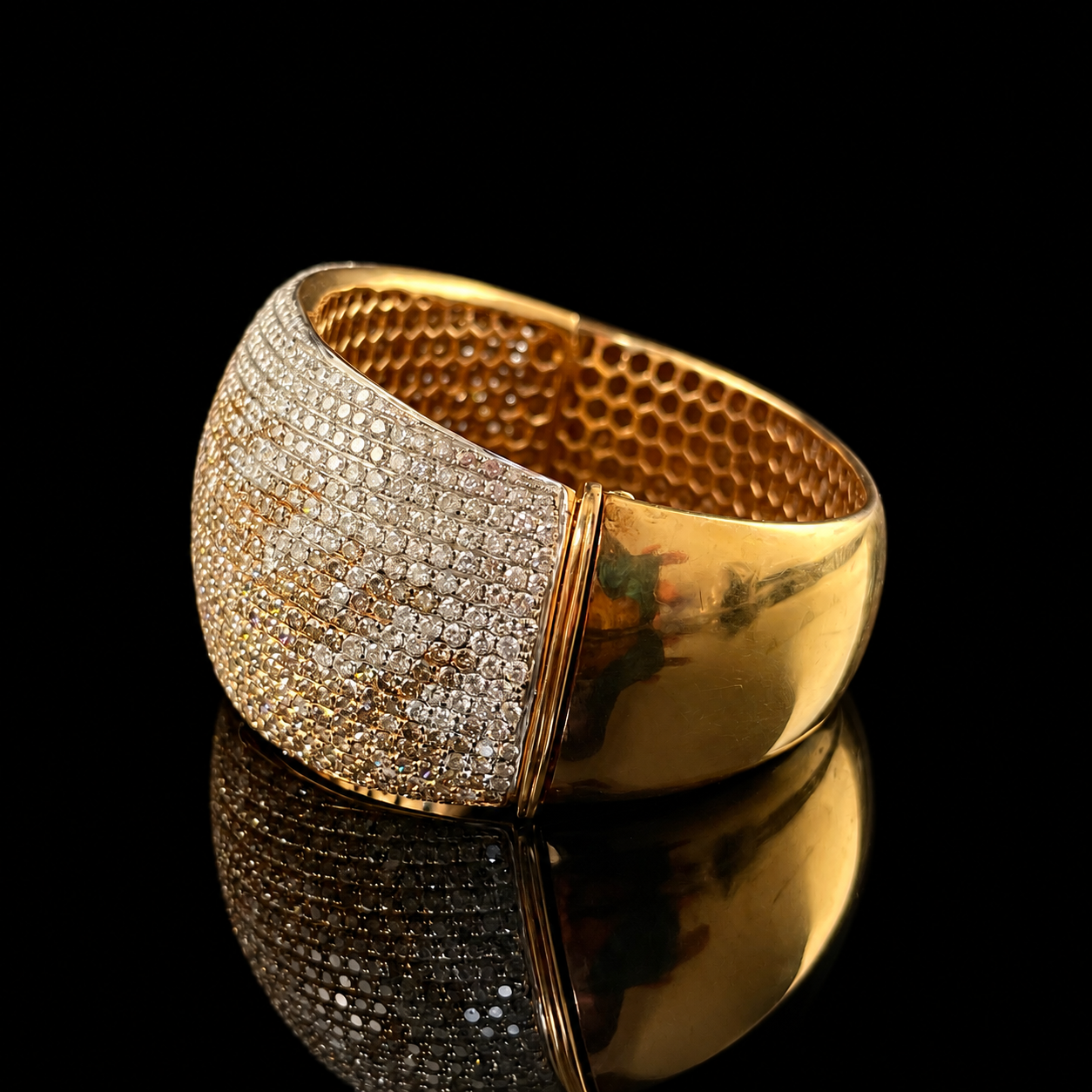 18K Rose Gold Diamond Pave Cuff Side.png
