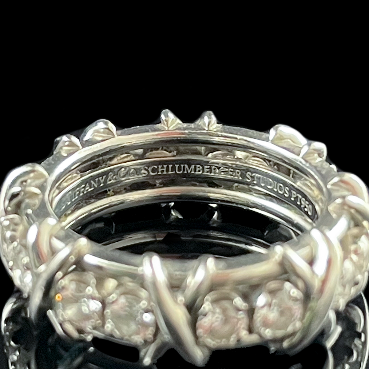 Platinum Diamond XO Ring signed Schlumberger Hallmark.png