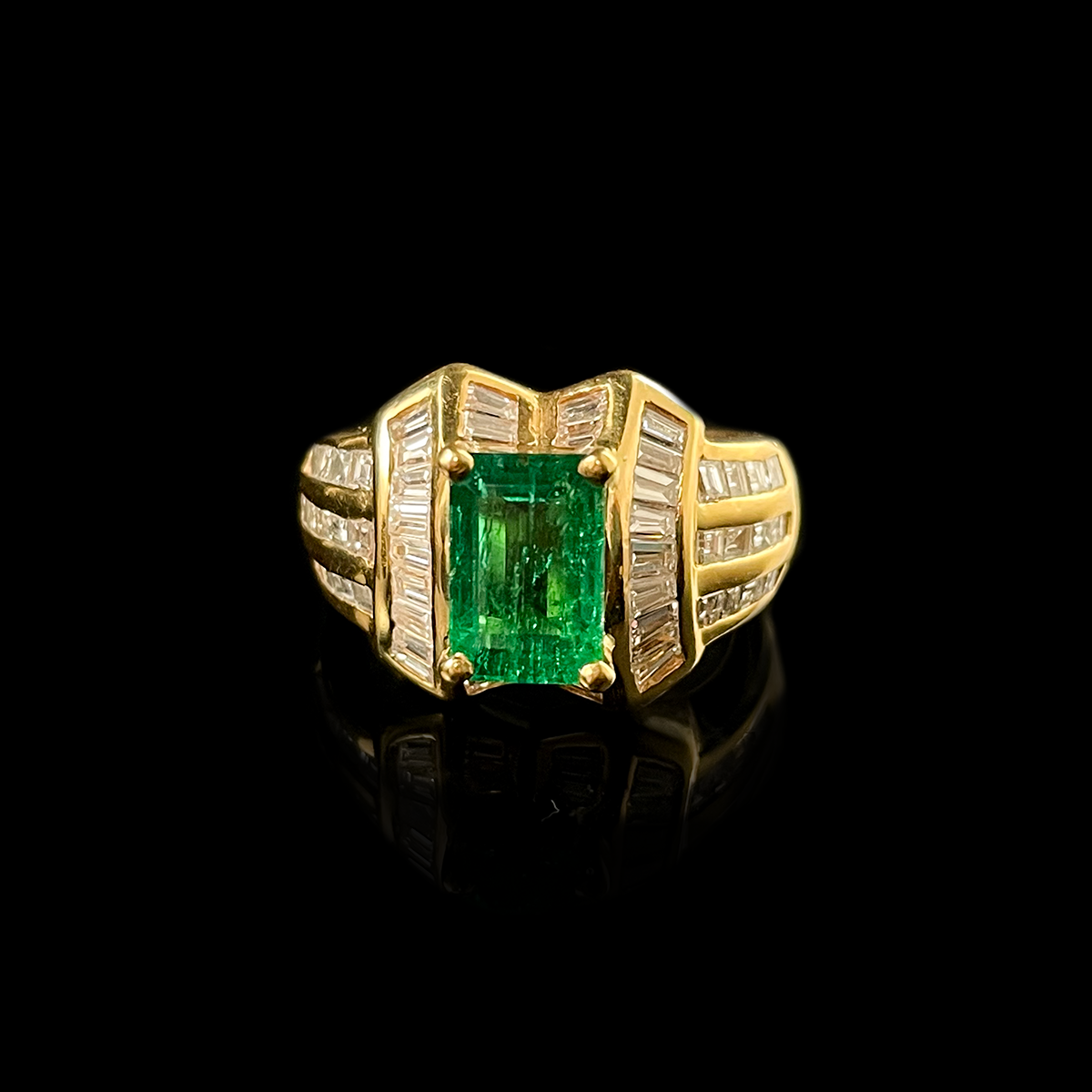 18K Yellow Gold Emerald and Diamond Ring-2.png