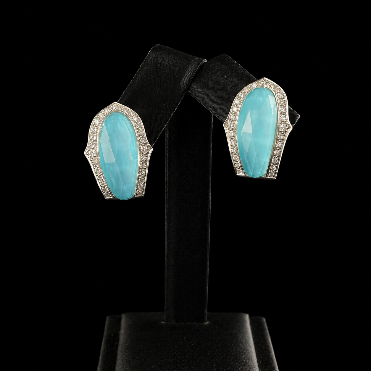 Stephen Webster Crystal Haze Earrings in 18K White Gold with Diamond and Quartz