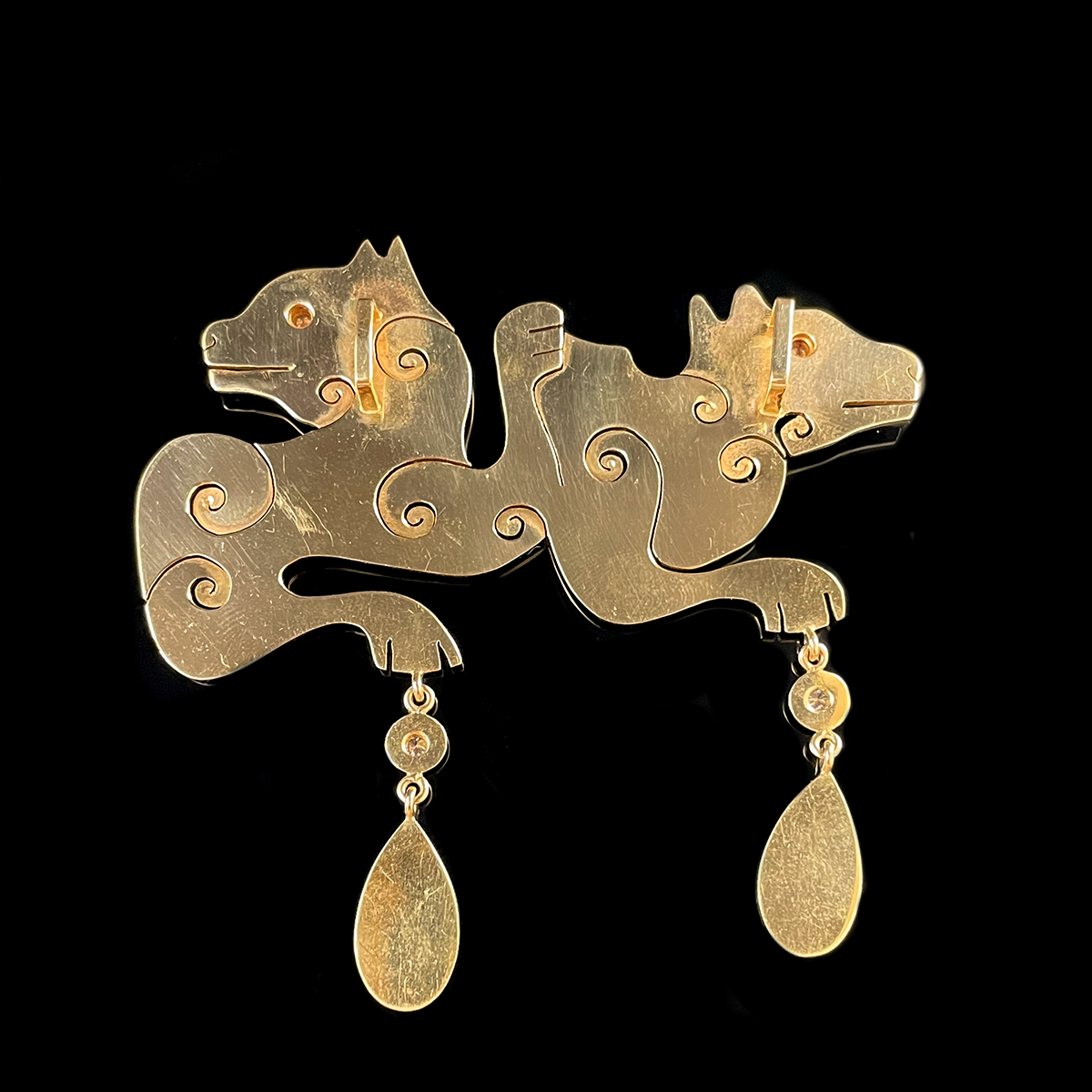 14K Yellow Gold Jaguar Pendant Back.png