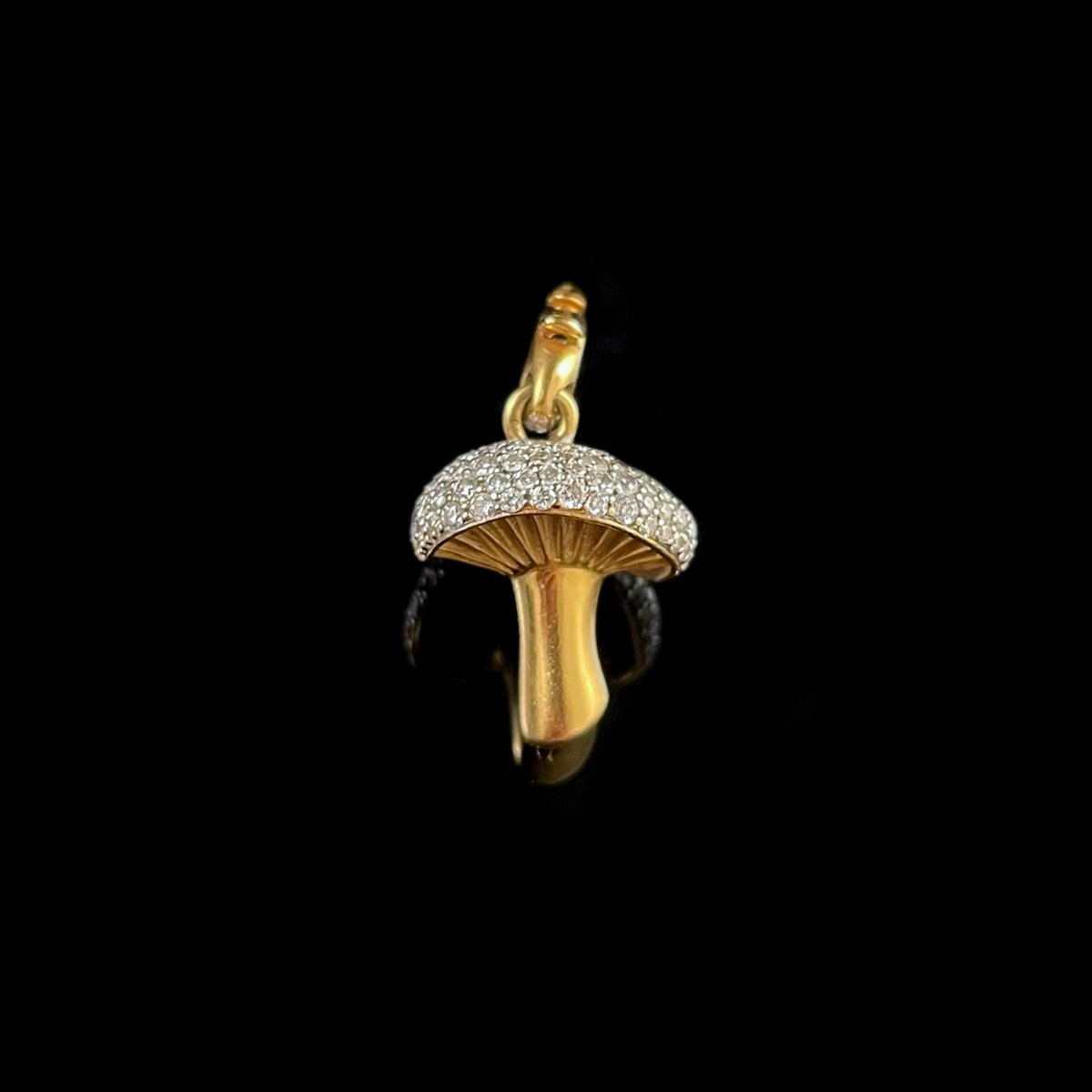 18K Yellow Gold Diamond Mushroom Pendant signed Asprey Back.png