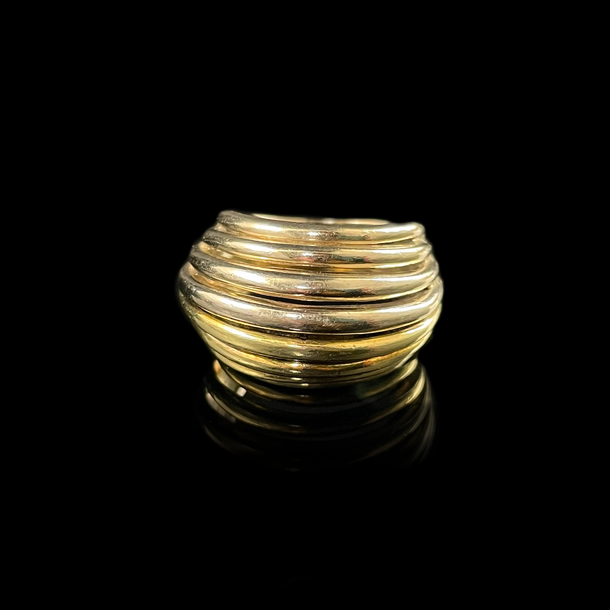 14K Yellow and White Gold Circular Dome Ring.png