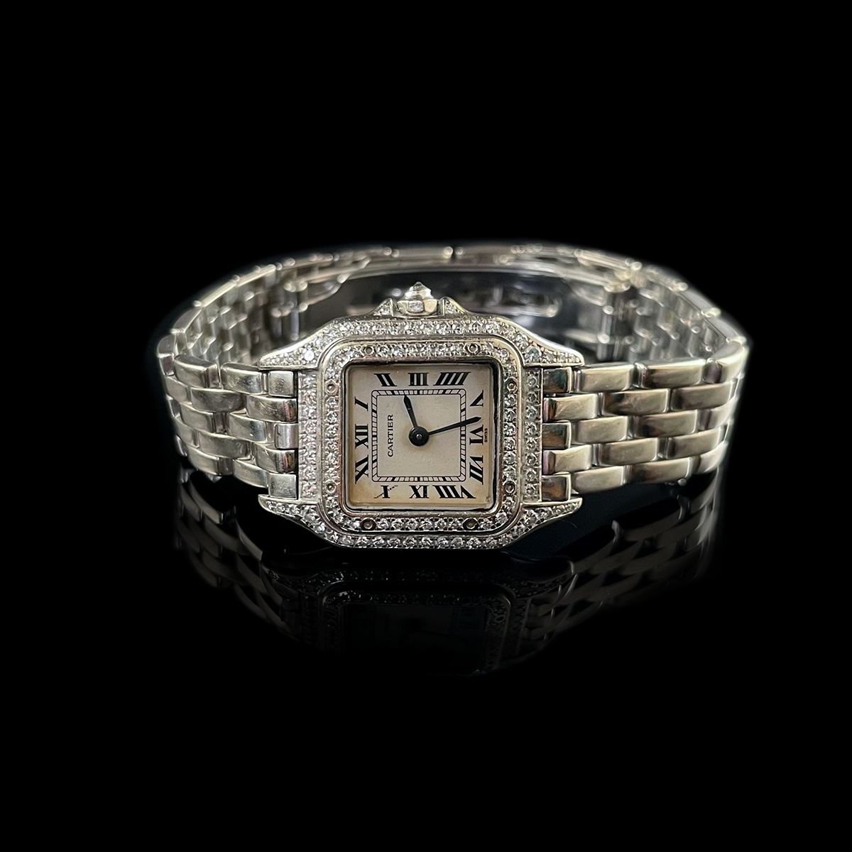 18K White Gold Cartier Panthere with a Diamond Bezel.png