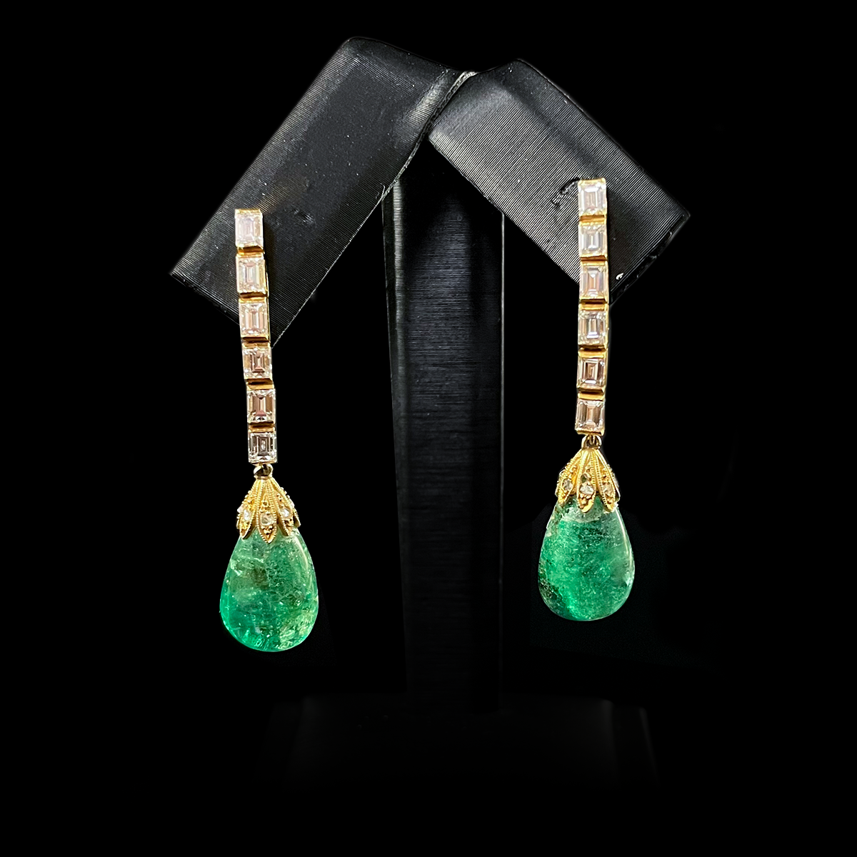 18K Yellow Gold Emerald and Diamond Drop Earrings.png