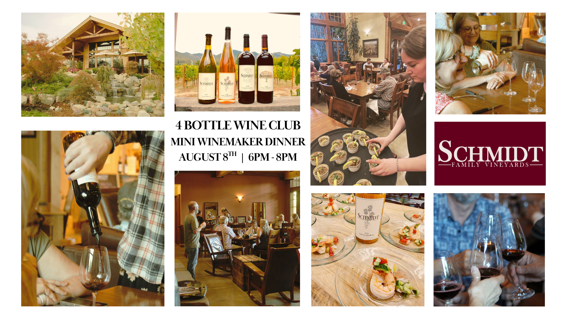 4 Bottle Wine Club Party/Mini Winemaker Dinner