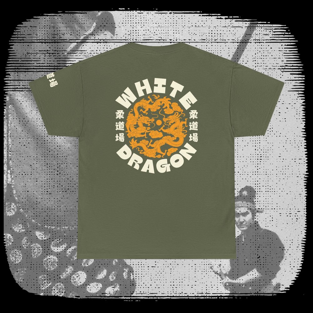 pt.8 white dragon tee — HAJIME grappling co.