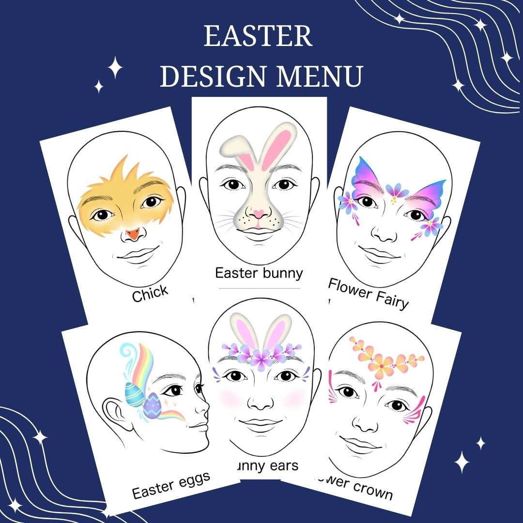 Easter Face paint Design Menu *digital download*