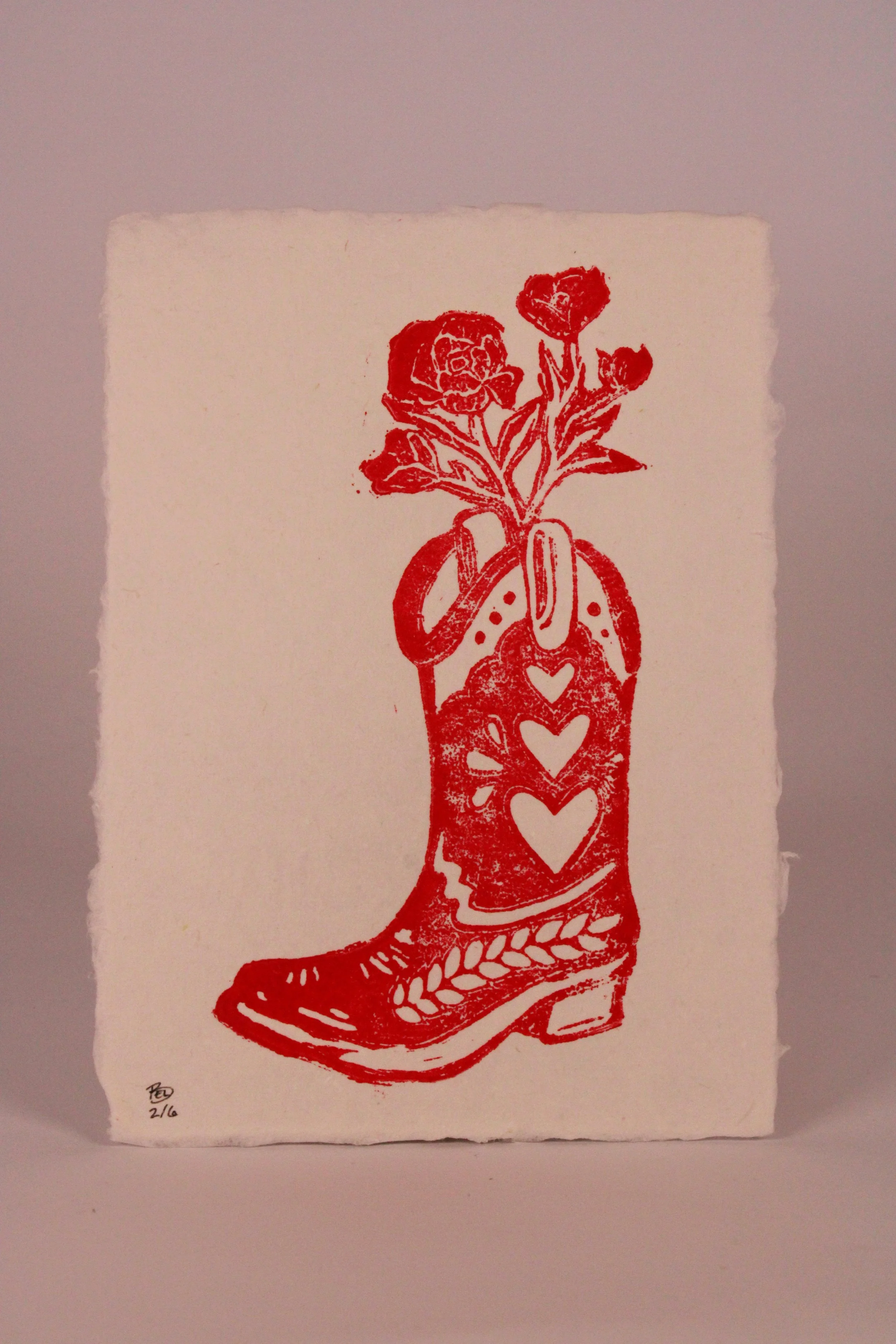 Cowgirl Love - White Paper 5x7