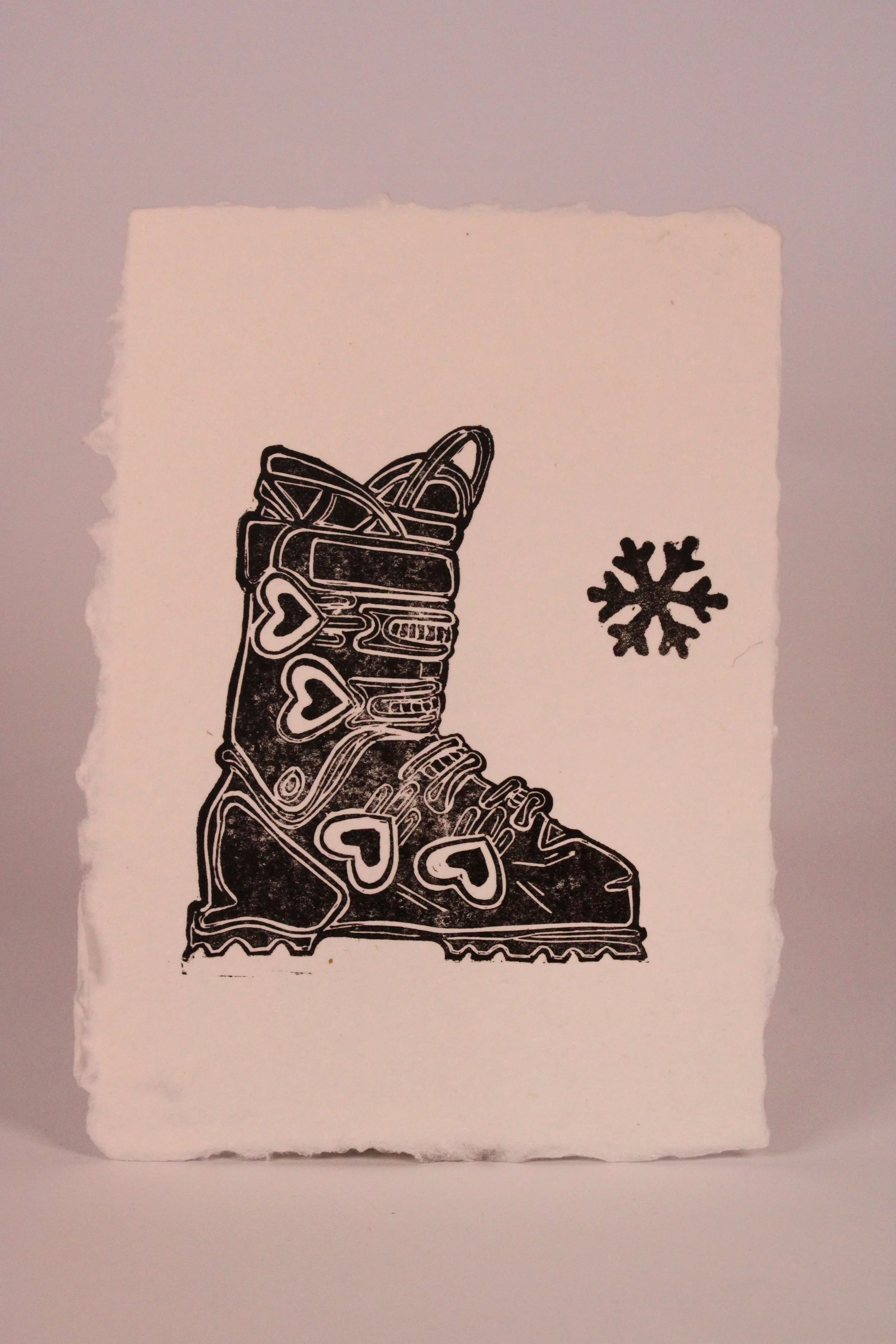 Skier Love - White Paper 5x7"