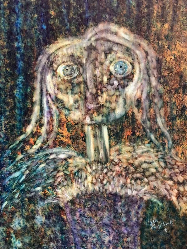 Quinn, 2019. Mixed Media on clayboard - 
18" x 24" x 1.5"