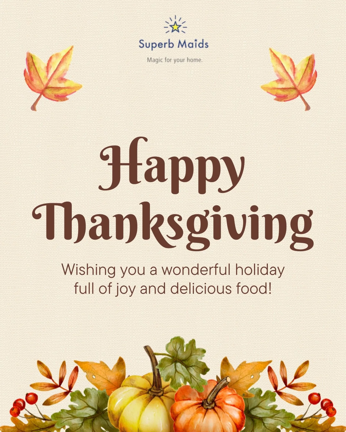 🍁 Happy Thanksgiving from Our Team to Yours! 🧡

Today we&rsquo;re especially grateful for our amazing clients who welcome us into their homes and trust us to make their spaces shine. Your support means the world to us, and we wouldn&rsquo;t be here