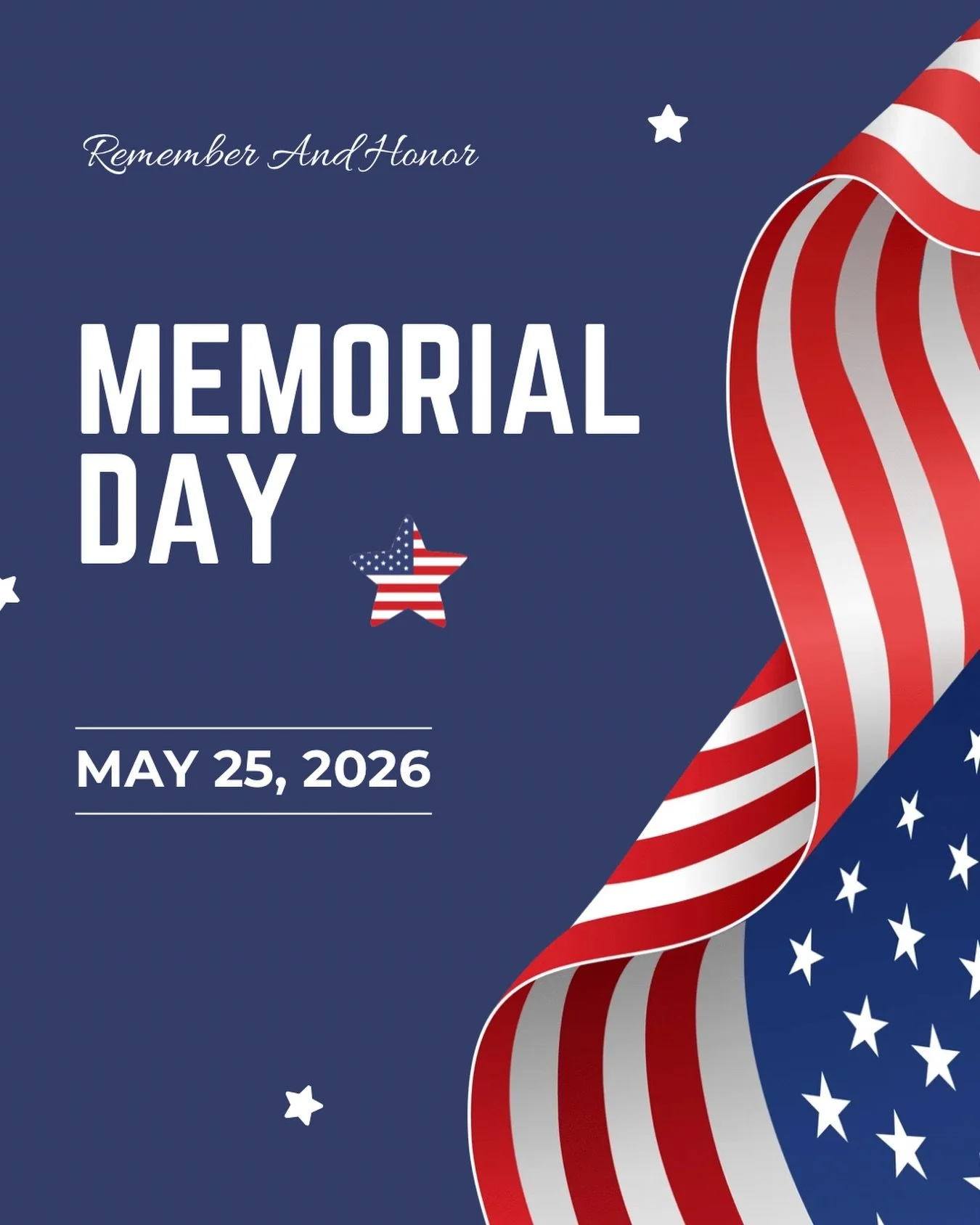 Today, we pause to remember the courage, sacrifice, and strength of those who gave everything for our future. 🇺🇸

Memorial Day is not only a long weekend - it&rsquo;s a reminder to appreciate the freedoms, moments, and homes we cherish every day.


