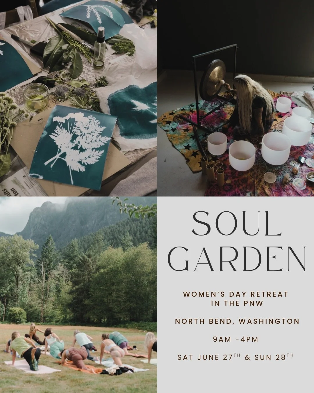 Second year of Soul Garden 🌿

After the magic of last summer, we&rsquo;re so excited to gather again for another weekend rooted in nature, embodiment, creativity, rest, and meaningful connection.

Join us Saturday June 27th &amp; Sunday June 28th at