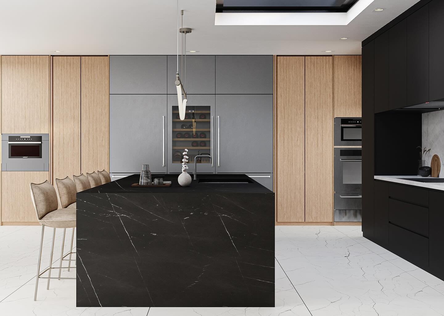 Kicking off the week with some exciting choices at our Hillside Retreat, and we want your vote! Our clients requested a clean and sophisticated kitchen to serve as the heart of their contemporary home.

Are you leaning toward the bold black and wood-