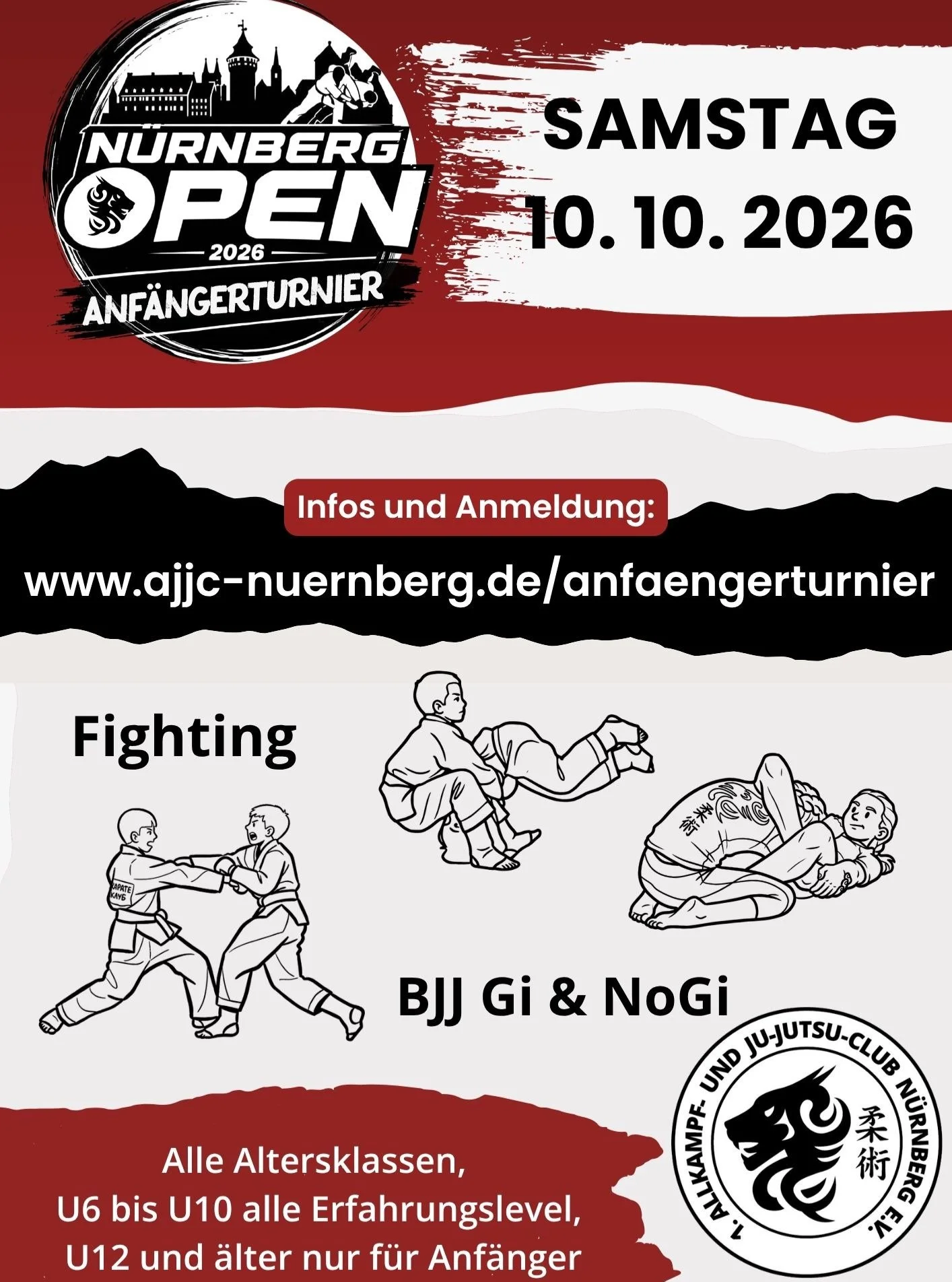 Du hast noch keine bzw. kaum Wettkampferfahrung und m&ouml;chtest den Schritt auf die Matte wagen? Am 10. Oktober 2026 veranstalten wir ein Turnier speziell f&uuml;r Wettkampfneulinge.

#anf&auml;nger #jujutsu #fighting #bjj #anf&auml;ngerturnier