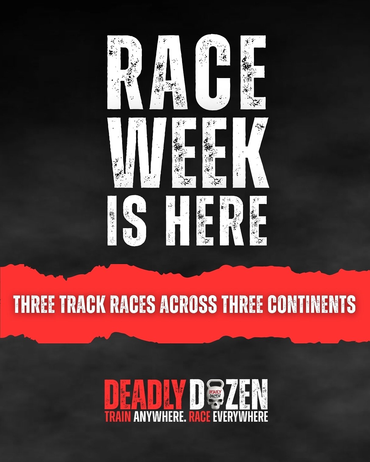 RACE WEEK IS HERE 🔥

Get ready for a Deadly Dozen global race day &mdash;
Three tracks. Three continents. One epic race day. 🌍

🗓 Saturday 28th June
📍 Lea Valley, UK
📍 Chicago, USA
📍 Johannesburg, SA

Keep your eyes on this space for all things