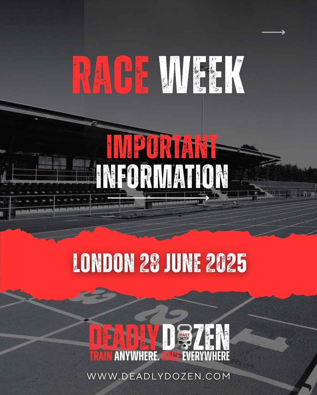 London Track Race&hellip; here&rsquo;s what you need to know. 👇

We&rsquo;re just a few days from go time at London. 😎

📍 London &ndash; 28 June 2025
📌 Lea Valley Athletics Track
🗺️ 61 Meridian Way, London, N9 0AR

🎯 IMPORTANT INFO:
✅ Free Park