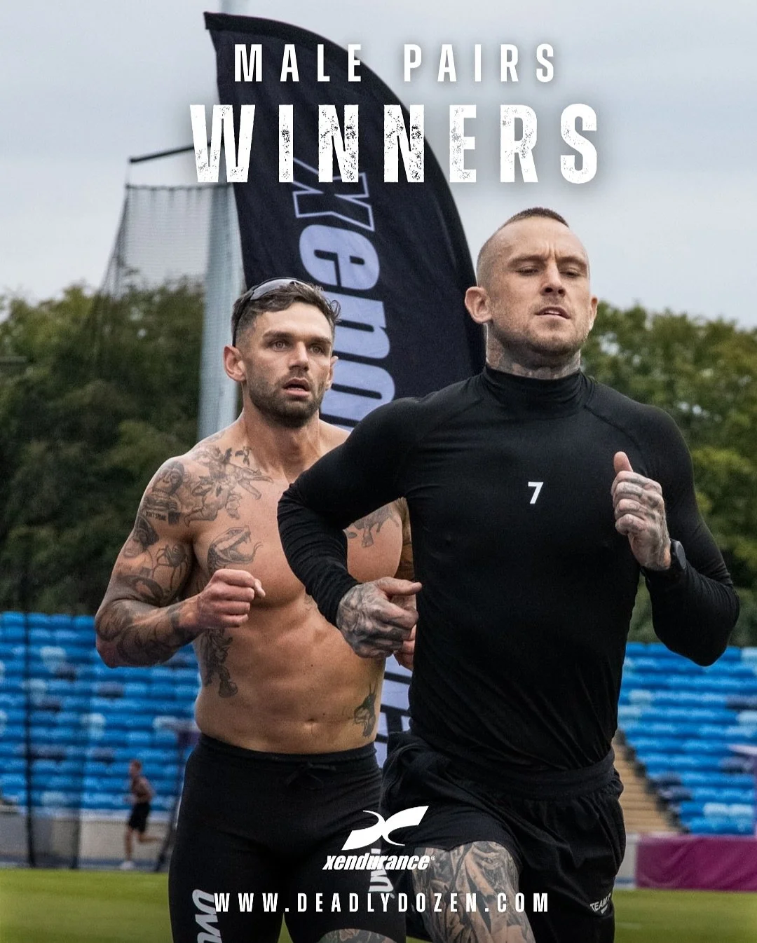 🔥 Deadly Dozen Birmingham &ndash; Male Pairs Champions 🔥

An incredible display of teamwork, strength, and endurance at Alexander Stadium &mdash; and a new World Record set on the day! 🌍💥

@xendurance_eu Male Pairs Podium

🥇 Billy &amp; Sam &nda