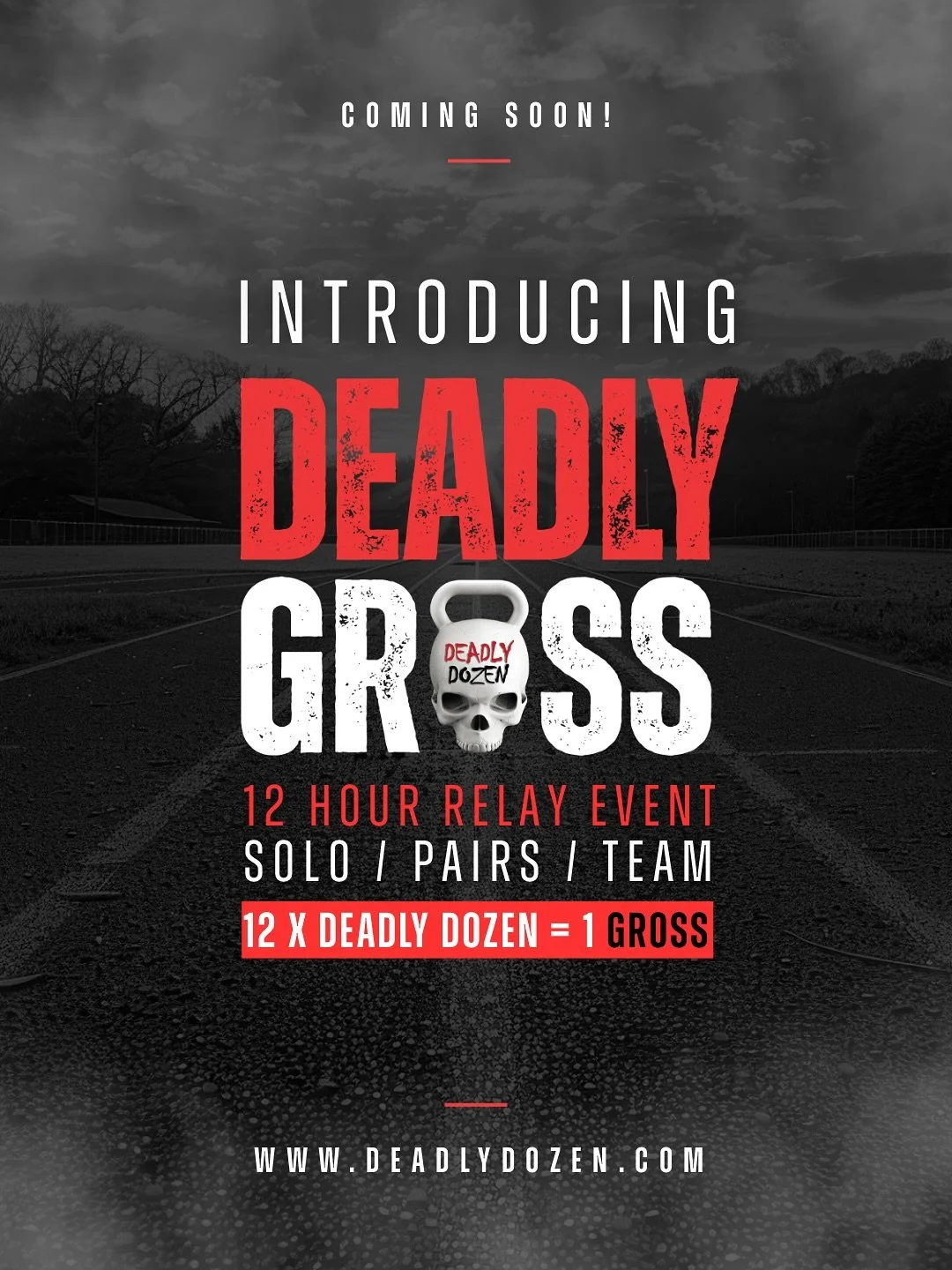 COMING SOON&hellip;

💀 12 Hours. 12 x 12 Labours. One Deadly Day.

Introducing DEADLY GROSS &mdash;
a 12-hour relay endurance event designed to test every ounce of strength, grit, and teamwork you&rsquo;ve got.

🏋️&zwj;♂️ Solo. Pairs. Teams.
12 x D