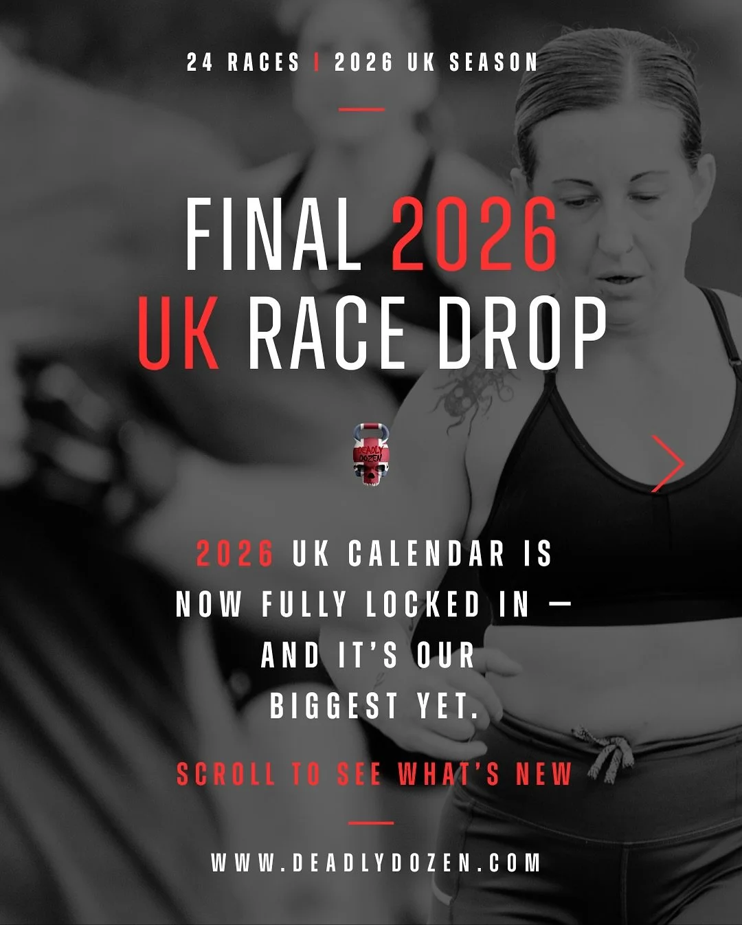 🔥 FINAL 2026 UK RACE DROP 🔥

24 races. One epic season. The 2026 UK Deadly Dozen calendar is now locked in &mdash; and it&rsquo;s our biggest ever 💪

🚨 New race drops:
📍 Bristol &ndash; 16th May | Yate Athletics Track
📍 Stoke-on-Trent &ndash; 2