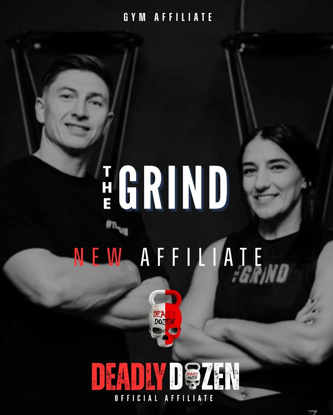 NEW AFFILIATE ANNOUNCEMENT
We’re proud to welcome THE GRIND to the Deadly Dozen Official Affiliate Network! 💀💪
Based at Żebbuġ Football Ground (Triq Lorenzo Gafa, Malta), The Grind embodies what the Deadly Dozen stands for — functiona